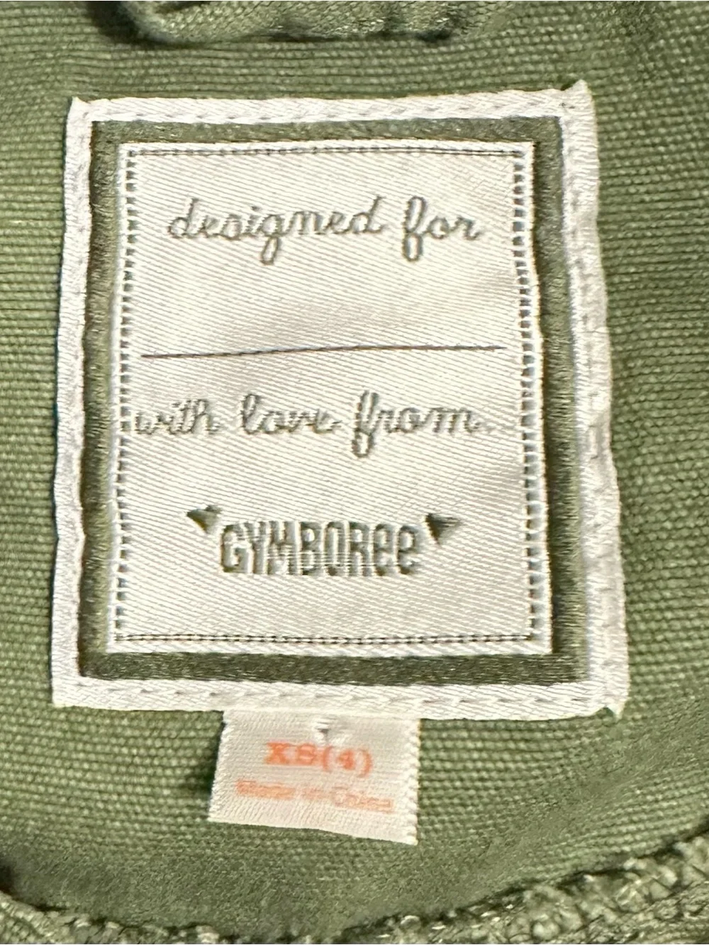 Gymboree Girls Olive Green Utility Shacket Jacket XS 4